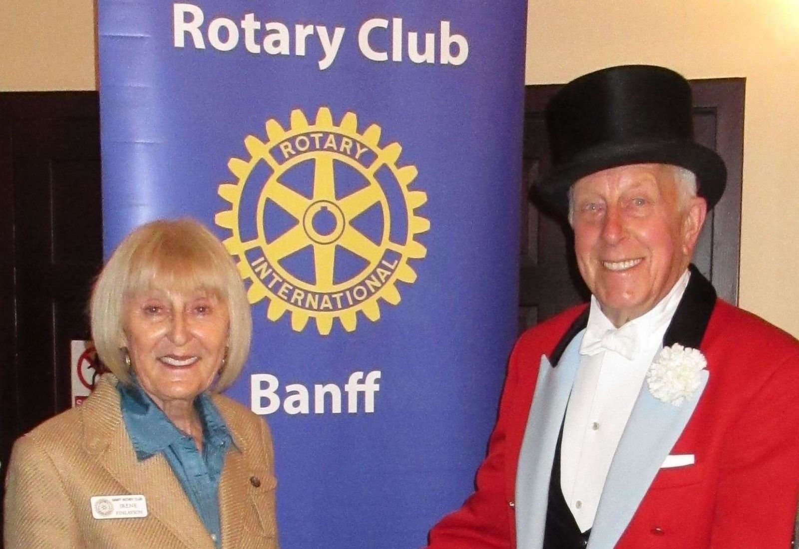 Norman Barrett MBE at Banff Rotary Club. Image: Grampian Online